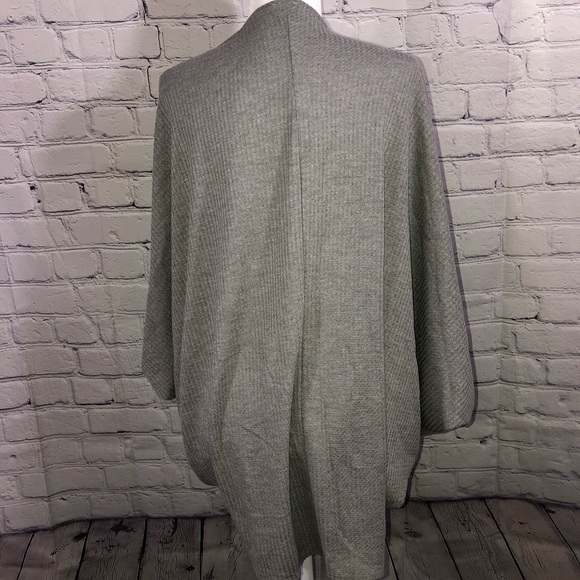 Anthropologie Paper Crane womens Open Front Cardigan sweater Grey Size Large - Picture 3 of 6